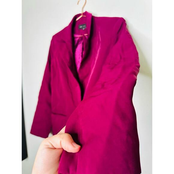 ENDLESS ROSE Purple Crepe Front Button Closure Jacket Blazer Size Extra Small - Picture 5 of 9